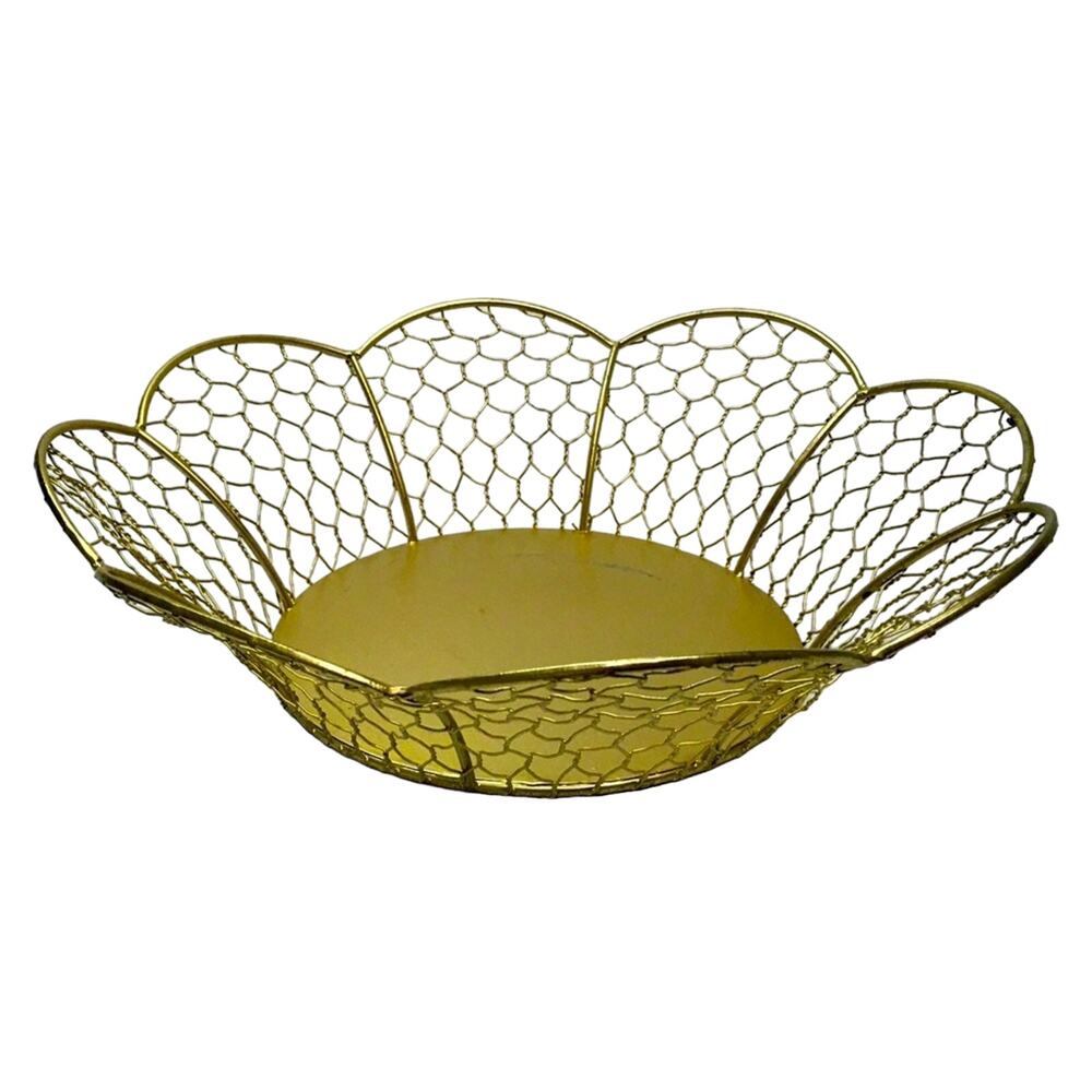 Gold Tone Wire Basket